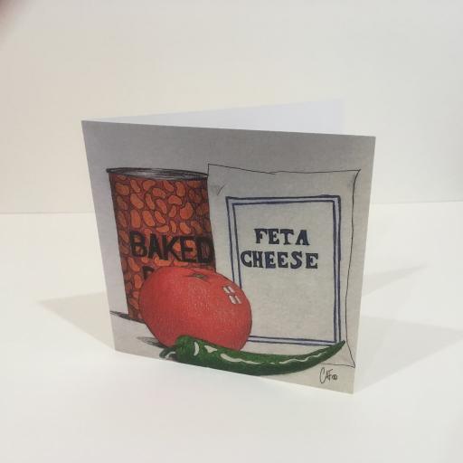 Baked Feta Greeting Card