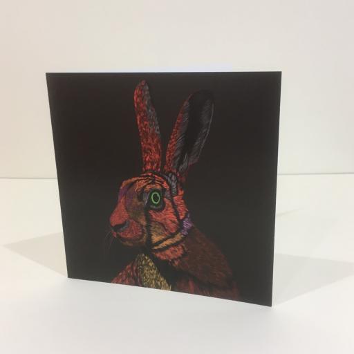 All Ears Hare Vivid 2 Greeting Card